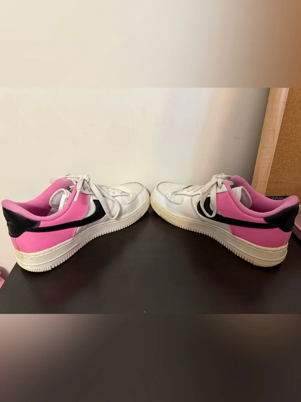 Nike Air Women's Low-Top Sneakers in White, Pink & Black